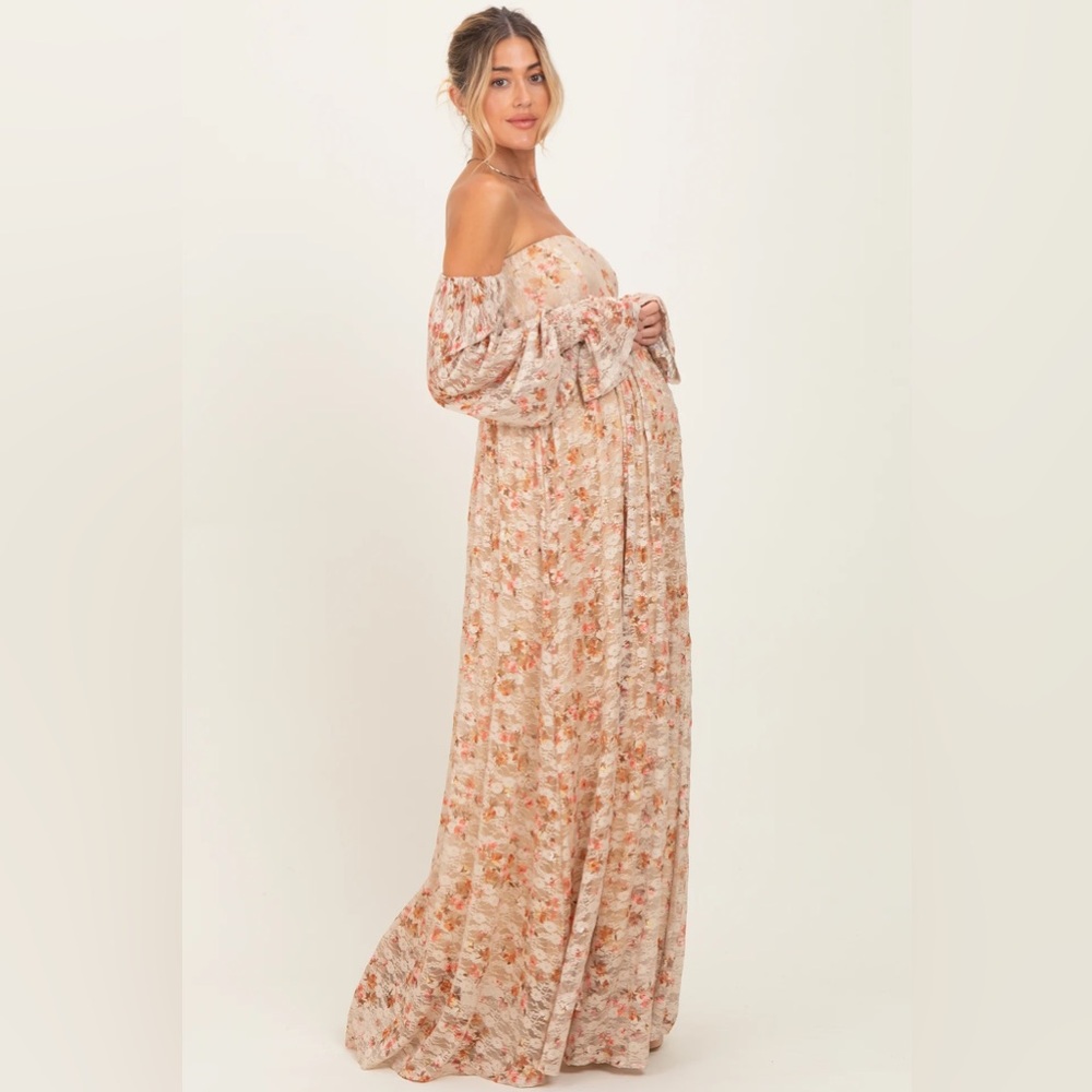 Floral Off-Shoulder Maxi Dress *Make an Offer* - Picture 3 of 5